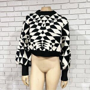 Farm Rio Women’s‎ Heart Deco Sweater - Size M